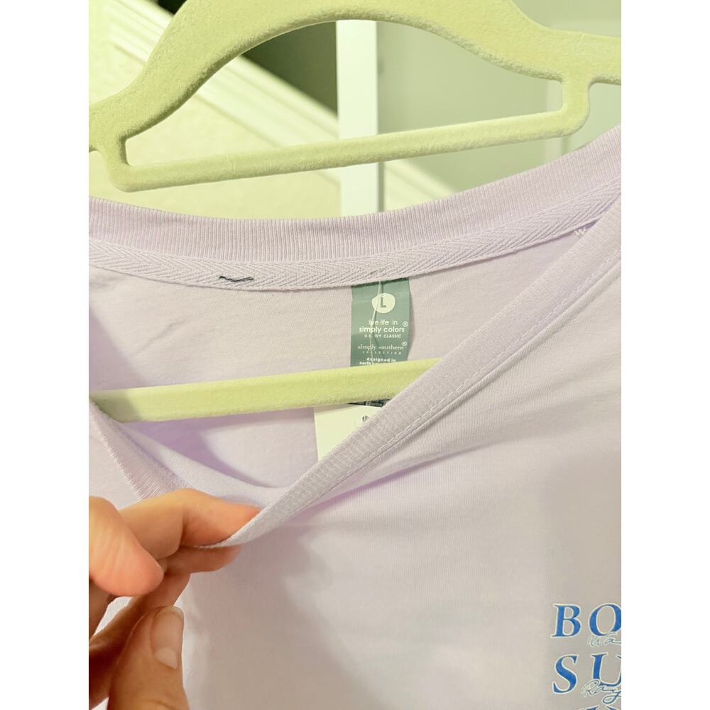 Simply Southern lilac Boat Sun River Graphic Tee Size Large - Picture 4 of 4